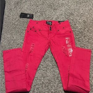 Thrill Juniors Vibrant Hot Pink Denim size 5